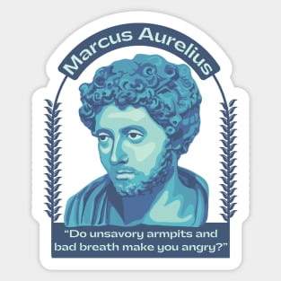 Marcus Aurelius Portrait and Quote Sticker